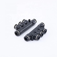 PK cinq raccords droits throughs connecteur pneumatique rapide