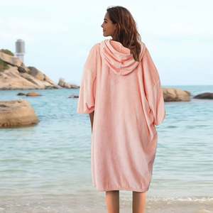 Bath Swimming <b>Hooded</b> Microfiber Surf Poncho Printed <b>Hooded</b> Beach <b>Towel</b> for <b>Adult</b> - Product Image 3