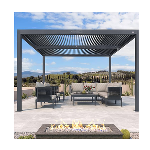 Commercio all'ingrosso ombrellone mobile con feritoia da giardino esterno grande gazebo <span class=keywords><strong>in</strong></span> <span class=keywords><strong>ferro</strong></span> <span class=keywords><strong>battuto</strong></span> da esterno - Product Image 5