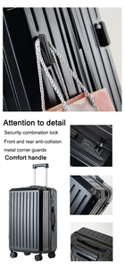 Tốt Nhất Bán 14/20/24/28Inch Hành Lý 4 Mảnh Bộ Màu Đen Phù Hợp Sắt Xe Đẩy Du Lịch Du Lịch Hành Lý Container - Product Image 4