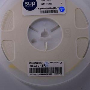 Whole Sale RR1608 0603L150JT 0603 1608 Resistors Chip Resistors SMD Resistors 15ohm 5% 1/10W Thick Film Resistor - Product Image 1