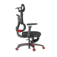 Chaise de jeu pivotante multifonctionnelle industrielle haut de gamme avec dossier en maille, siège en tissu et fonction de massage pour les gestionnaires et les jeunes employés