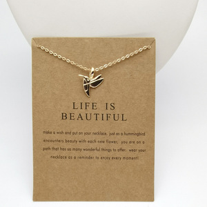 Monili di modo di Nuovo Oro-colore <span class=keywords><strong>La</strong></span> <span class=keywords><strong>Vita</strong></span> È Bella Uccello Della Clavicola Corta Collana Del Choker Per Le Donne Del Pendente Animale Della Collana Dei Monili - Product Image 6