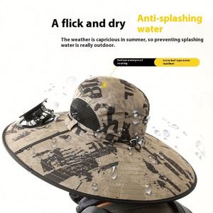 Hot Sale Men Solar Fan <b>Hat</b> Summer Outdoor Large Brim Waterproof Sunscreen Skiing Mountaineering Sun <b>Hat</b> - Product Image 5