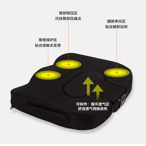 Cojín de asiento de espuma viscoelástica Goodstep con orificios transpirables, un cojín de asiento popular en el comercio electrónico transfronterizo para reducir el dolor y - Product Image 2