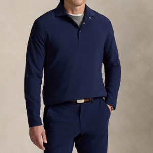 Polo de Manga Larga Ralph Lauren 2026 de Alta Calidad, Casual, Ajustado, 100% Algodón, Gris, Deportivo y Elástico para Hombre - Product Image 6