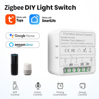 Interruptor Inteligente Mini Oculto de Alta Calidad con Control Remoto Tuya ZigBee 3.0 de 1, 2, 3 y 4 Botones, Productos para el Hogar Inteligente
