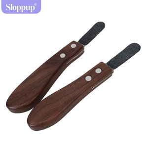 Venta al por mayor de fábrica, logotipo personalizado, mango de madera, cuchillo desplumador para <span class=keywords><strong>perros</strong></span>, cuchillo pelador para Terrier - Product Image 1