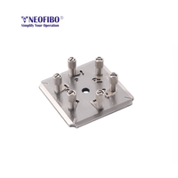 Soporte de Pulido de Fibra Óptica para Ferrules de PC de 6 Posiciones para Ferrules de 1.25 mm Compatible con Tipos de Conector FC/SC/LC/ST