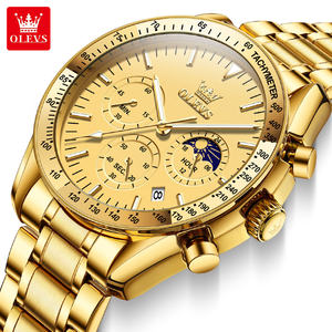 OLEVS 3618 Montre chronographe à quartz à la mode pour hommes <span class=keywords><strong>Moonswatch</strong></span> Calendrier Montre-bracelet en acier inoxydable Étanche Montres de luxe pour hommes - Product Image 3