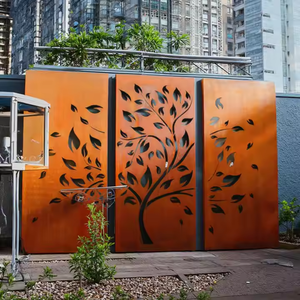 Paneles de Cerca Metálica Corten Personalizados con Corte Láser, Diseño Decorativo de Pantalla de Hierro y Características de Seguridad Anti-Escalada - Product Image 2