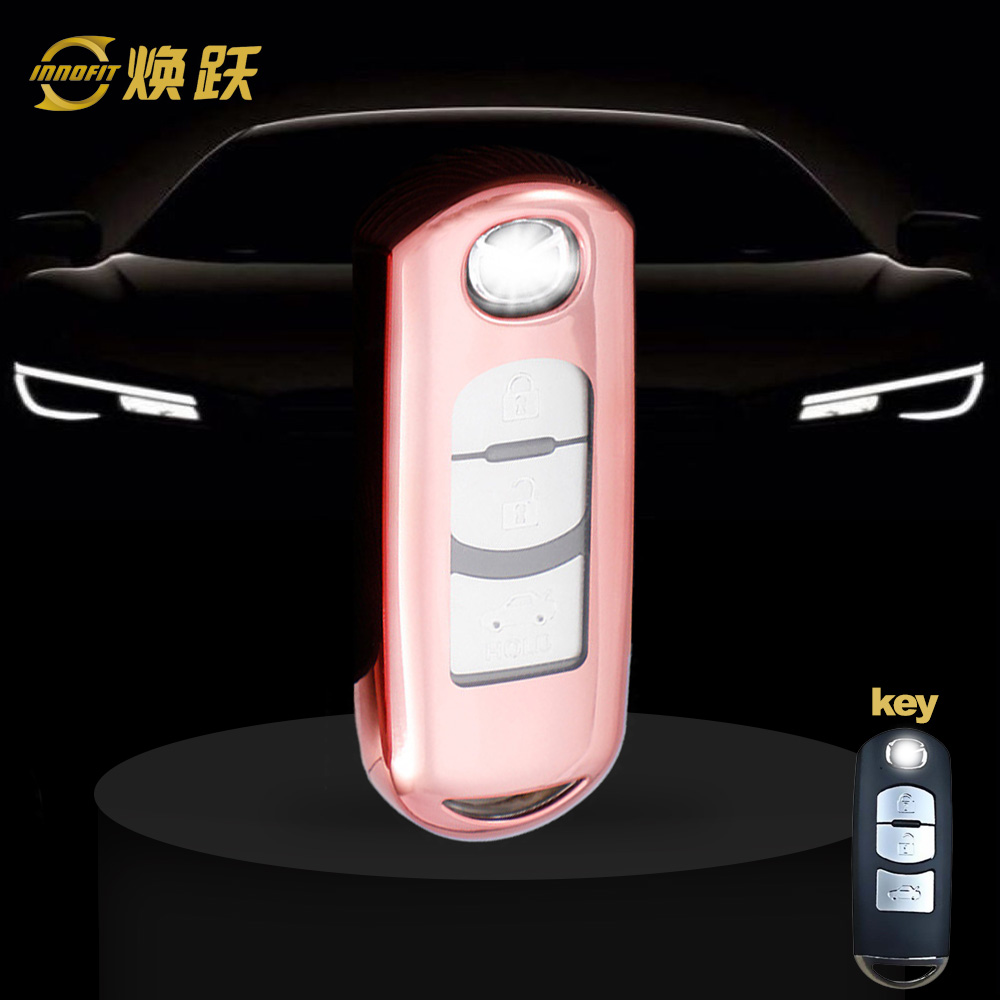 MAB1T1-White Transparent Button-Rose Gold Plating