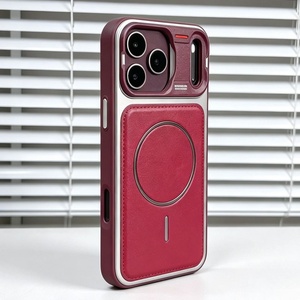 เคสโทรศัพท์แบบแม่เหล็กด้านหลังทำจากหนัง PU สำหรับ iPhone 18 17 16 15 14 13 12 Pro Max รองรับการชาร์จไร้สาย ป้องกันการกระแทก - Product Image 1