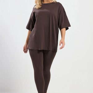 Oversized Boxy Fit <b>T</b> Shirt Breathable Premium Quality Women Solid Color Custom Made <b>T</b> shirt OEM Oversized Heavyweight <b>T</b>-Shirt - Product Image 5