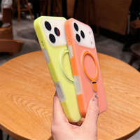 Funda Magnética de Silicona Líquida para Teléfono Móvil, Compatible con iPhone 17 16 15 14 Pro Max, Acabado Mate, con Soporte de Goma, Antigolpes