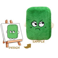 Porte-clés en peluche super doux personnalisé avec rembourrage en coton PP et doublure en maille