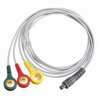 Câble de connexion d'électrode à 3 fils pour moniteur ECG portable HEAL FORCE PRINCE 180B PC-80B, capteurs en PVC