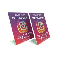 Stands Akrilik NFC Kode QR 13.56mhz yang Dapat Disesuaikan, Stands Kartu Display PVC NFC