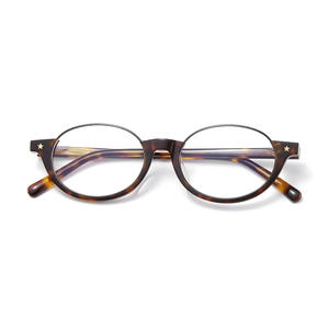 Gafas de acetato con media montura ovalada y diseño peculiar para mujer, lentes de resina anti UV YLC0812 Danyang - Product Image 1