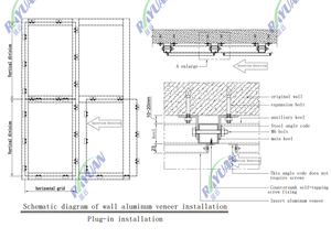 Tùy chỉnh kiến trúc nhôm ép đùn bất kỳ kết thúc màu sắc cho Hệ thống tường Rèm-cho biệt thự trung tâm làm bằng hợp kim nhôm - Product Image 4