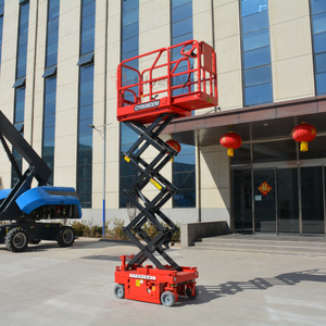 स्व-चालित इलेक्ट्रिक कैंची लिफ्ट प्लेटफॉर्म 3-20 मीटर 450 किलोग्राम क्षमता लीड-एसिड बैटरी व्हील संरेखण खुदरा के लिए प्रमाणित - Product Image 5