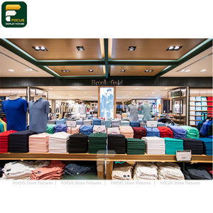 Étagère murale modulaire moderne pour magasin de vêtements, unité de suspension de vêtements, vitrine en verre, aménagement intérieur de magasin de détail - Product Image 4