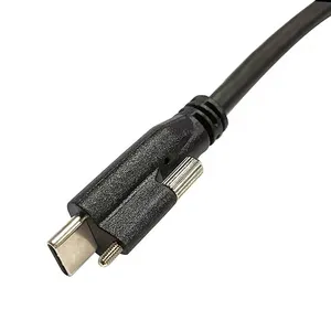 Produsen langsung kabel Data isi daya Cepat 100W PD 5A USB c-line sekrup kabel komunikasi kepang tetap mobil Tipe C