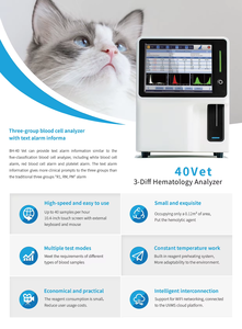Analyseur d'hématologie vétérinaire EUR VET Lab Hospital Clinic, équipement médical d'hématologie, analyseur d'hématologie vétérinaire à 3 parties, <span class=keywords><strong>machine</strong></span> d'analyse sanguine - Product Image 6