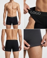 Lot de caleçons boxers pour hommes en coton et élasthanne de qualité supérieure, taille mi-haute, avec ceinture élastique, soutien doux et poche en U, sous-vêtements quotidiens OEM