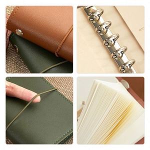 Customized Business Gifts PU Leather <b>Notepad</b> Spiral Diary Mini Cute Notebook <b>A5</b> Binder Handbook Notebook - Product Image 4