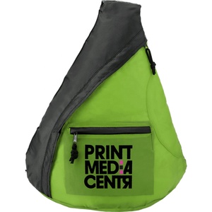 热卖时尚便宜运动拉链红色女装涤纶斜挎包肩吊带包与前袋 - Product Image 3