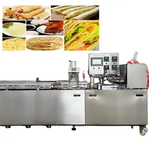 Hot selling Automatic dough pressing Chapati Tortilla Flat Arabic Bread Making machine with electric roaster oven