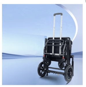 KS Portable Wheelchair With Commode Foldable Lightweight Aluminum Alloy Manual For Elderly Pregnant Women - Product Image 2
