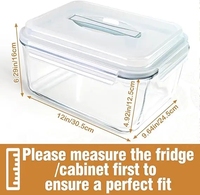Grands récipients de stockage en verre avec couvercles Récipients pour pastèques Stockage d'aliments en verre extra large hermétique