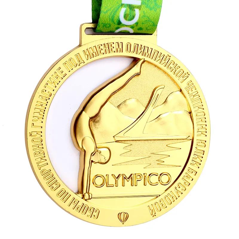 Medalha de ginástica esportiva 3d, camadas diferentes