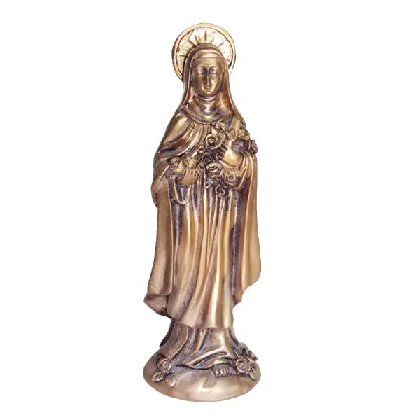 Reçine bronz dini hıristiyan heykeli