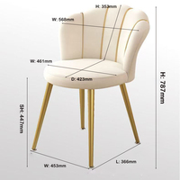 Moderne Simple Design nordique vert violet bleu gris en forme de U canapé balcon chambre décontracté velours canapé simple chaise