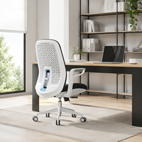 Chaise de bureau ergonomique moderne en maille pour cadres, avec accoudoirs réglables, hauteur réglable, garantie 5 ans, multifonctionnelle, vente en gros