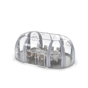 Dôme géodésique transparent en PC pour événements extérieurs, monocouche, toutes saisons, diamètre 6,2x3,8m, écologique, pour glamping, à <span class=keywords><strong>vendre</strong></span> - Product Image 1