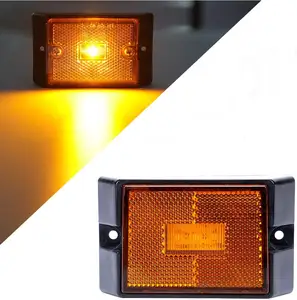 Customized Super Bright LED Amber Side Marker Lights Sealed Submersible Clearance Reflector Lamps