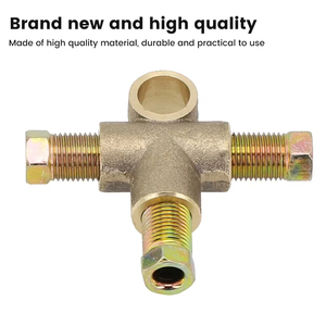 Bộ dụng cụ phanh phụ kiện đường ống Tee 3/8 "Phụ kiện dài Đoàn bộ phận UNF 24 TPI 3/16 ống với 3 nam hạt 3 cách thay thế - Product Image 5