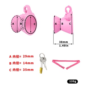 Jaula de Castidad Masculina de Plástico FRRK, Dispositivo de Castidad Invertido, Candado para Pene, Juguetes Sexuales, Jaula de Resina para Pene para Hombres - Product Image 2