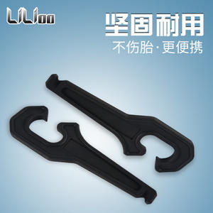 Levier de pneu Antuke 2 en 1, style clé, pour réparation de pneus de vélo de route, matériau ABS noir - Product Image 2