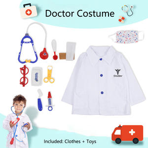 Kostum dokter poliester uniseks, kostum pekerjaan anak-anak dengan properti mainan kostum Cosplay <span class=keywords><strong>Pilot</strong></span> Halloween - Product Image 2