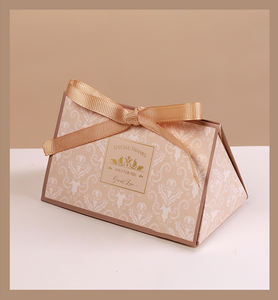 Piccolo invito di lusso per feste bomboniere confezione dolce regalo di nozze scatola di cioccolato con nastro - Product Image 6