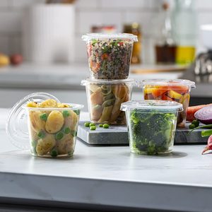 PET Disposable Plastic Cups Household Portion Cups with Insert for Dessert Yogurt <strong>Pudding</strong> <strong>Parfait</strong> for Beer Slush Drinks - Product Image 3