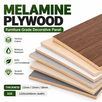 Panneau de contreplaqué mélaminé E0 18 mm à faible teneur en formaldéhyde, qualité meuble, pour armoires de cuisine, placards et étagères