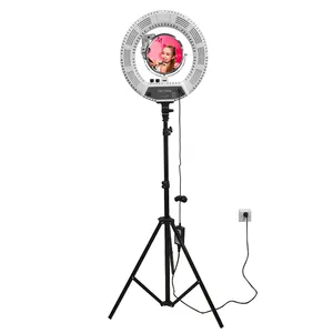 Make up Ring Light RGB Tripod Stand Holder RingLight Circle Led Color Lamp Fill Light