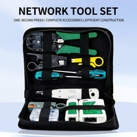 Kit de Herramientas Manuales para Redes Informáticas RJ45/11, Herramienta de Prueba de Cables, Crimpadora y Peladora para Redes LAN y FTTH