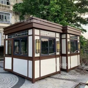 บ้านพักยามโครงสร้างเหล็ก ดีไซน์จีน แผงโลหะ บูธรักษาความปลอดภัยกลางแจ้ง - Product Image 1